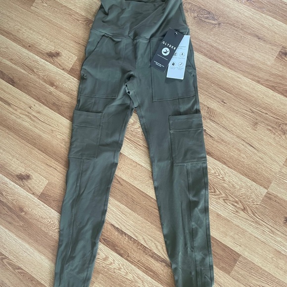 Glyder Pants - Glyder Olive Green Active Leggings